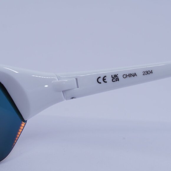 NIKE SKYLON ACE FQ4683 106 Sunglasses White Geometric Frame, Grey/Red Lenses - Picture 7 of 9